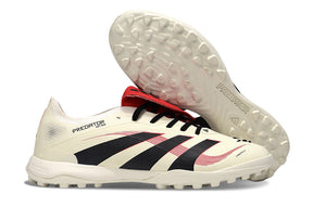 Chuteira Adidas Predator Elite Fold-Over Tongue TF - Begê, Preta e Vermelha