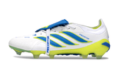 Chuteira Adidas Predator Elite FG 26 - "Finishers Steel" - Branca e Amarela