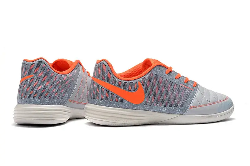 Chuteira Futsal Nike Lunar Gato IC Cinza e Laranja