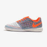 Chuteira Futsal Nike Lunar Gato IC Cinza e Laranja