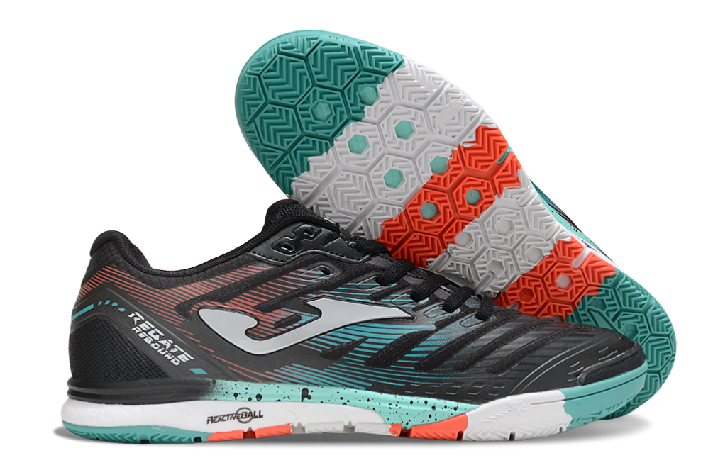 Chuteira Futsal Joma Regate Rebound IC Preta, Vermelha