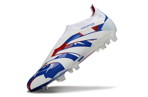 Chuteira Adidas Predator Elite FG LL - Azul, Branca e Vermelha