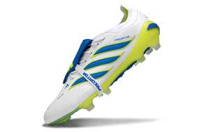 Chuteira Adidas Predator Elite FG 26 - "Finishers Steel" - Branca e Amarela