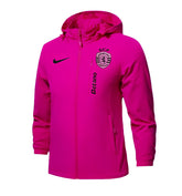 Corta-Vento rosa da Sporting 24/25 com logotipo da Nike e Betano, ideal para torcedores.
