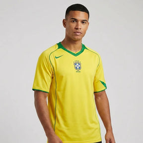 Camisola Brasil Home 04/05 Amarela Retro - Nike