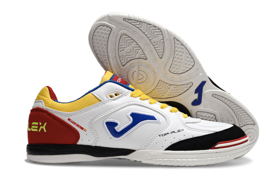 Chuteira de Futsal JOMA IC Branca, Azul e Vermelho