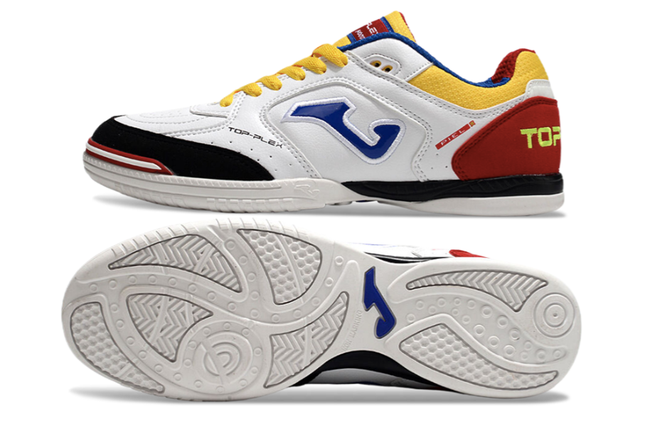 Chuteira de Futsal JOMA IC Branca, Azul e Vermelho