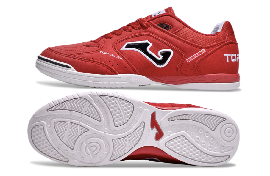 Chuteira de Futsal JOMA IC Branca, Vermelha e Preta