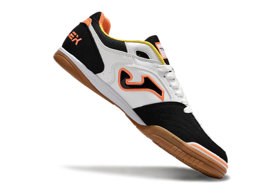 Chuteira de Futsal JOMA IC Branca, Preta e Laranja