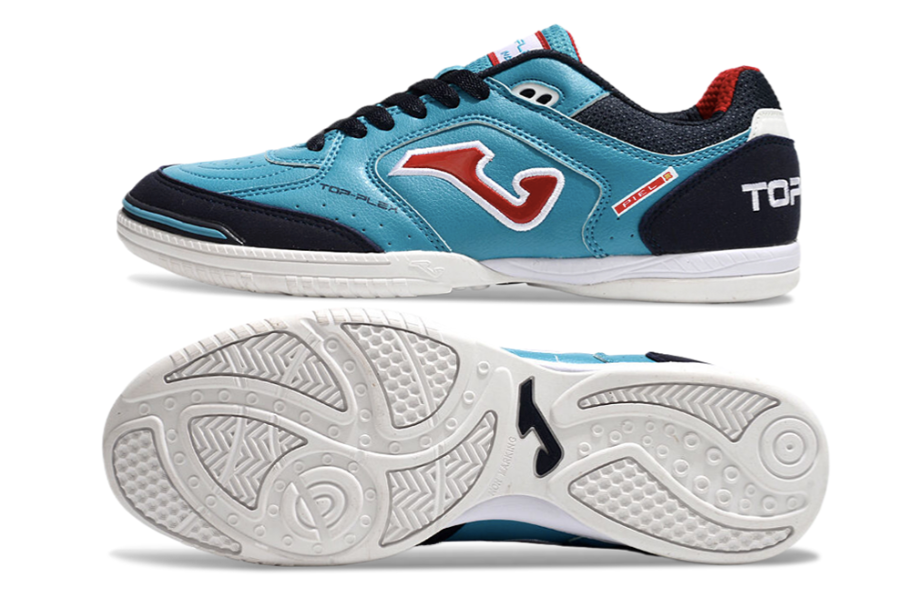 Chuteira de Futsal JOMA IC Verde e Vermelha com design moderno e sola antiderrapante