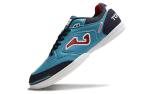 Chuteira de Futsal JOMA IC Verde e Vermelha, destaque em design moderno e conforto para a prática de futsal.