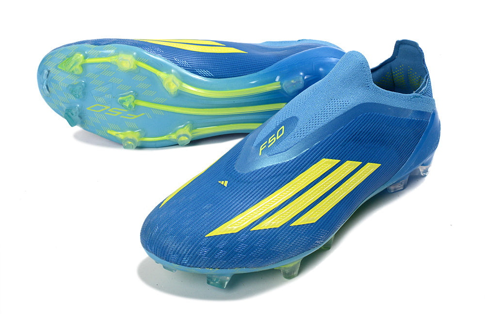 Chuteira Adidas F50 FG Elite Azul - Ice Cold Precision Pack