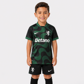 Conjunto Infantil Alternativo Preto 2025/26 - Leões