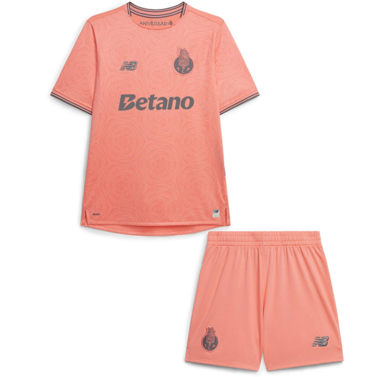 Conjunto infantil FC Porto away rosa 2025/26 - LANÇAMENTO