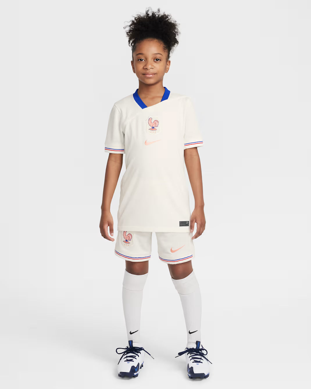 Conjunto Infantil França Away 2025 Branco - Nike