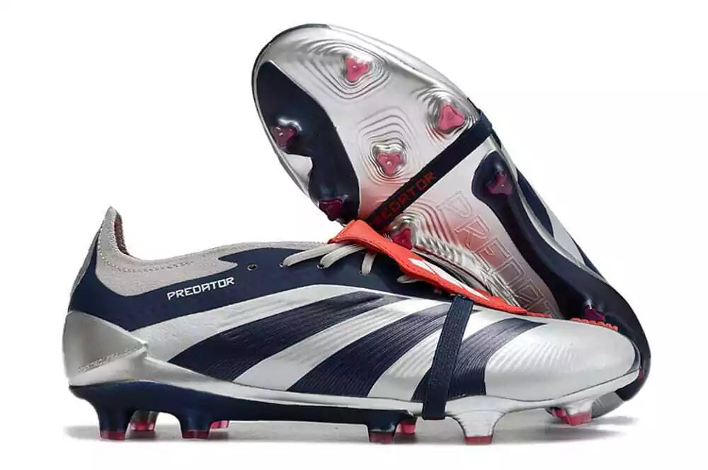 Chuteira Adidas Predator Predstrike FT FG Prata e Azul