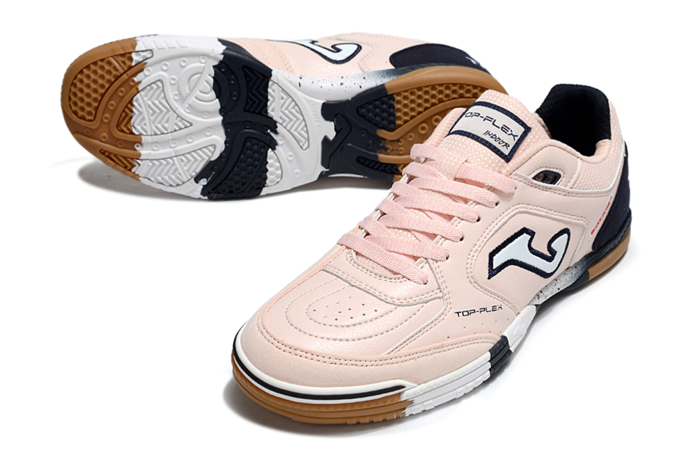 Chuteira Futsal Joma Top Flex Rebound IC Bege e Preta