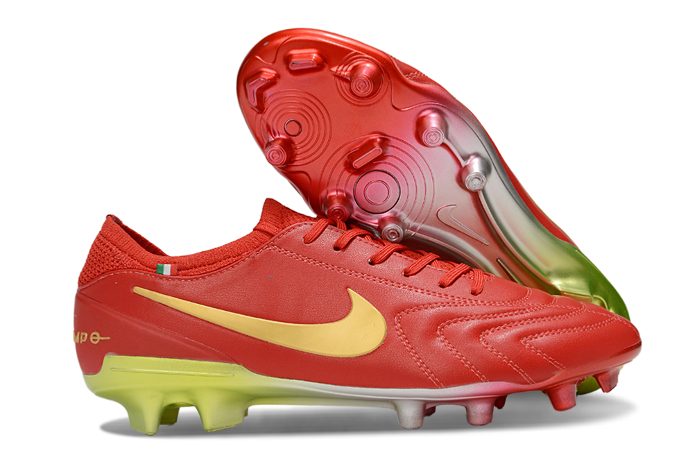 Nike Tiempo Legend 10  FG -  Vermelha e Dourada - Edição Especial