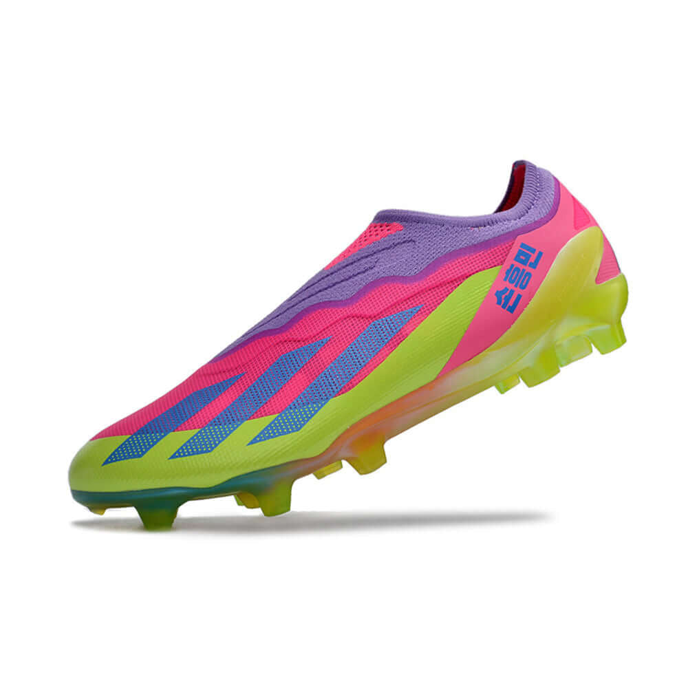 Chuteira Adidas X Crazyfast FG Elite .1 Rosa e Verde