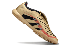 Chuteira Adidas Predator Elite Fold-Over Tongue TF - Dourada, Preta e Vermelha