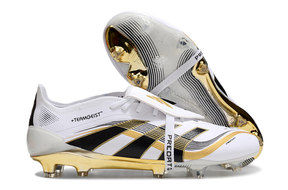 Chuteira Adidas Predator Elite FG Tongue Branca e Dourada "Teamgeist"