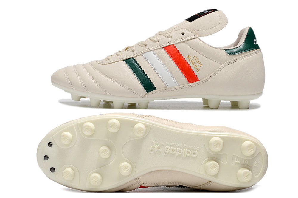 Chuteira Adidas Copa Mundial FG Bege, Vermelha e Preta