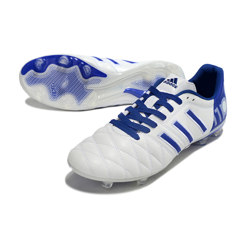 Chuteira Adidas AdiPure 11 Pro FG Branca e Azul