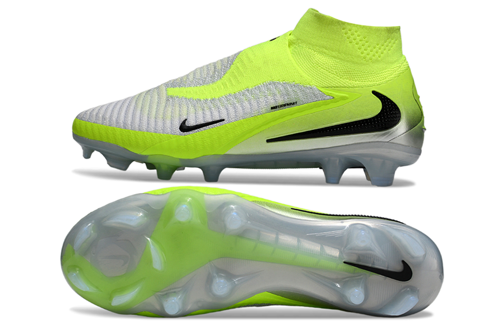 Chuteira Nike Phantom 6 Elite FG - Verde e  Branca