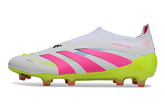Chuteira Adidas Predator Elite FG - Branca, Rosa e Amarela