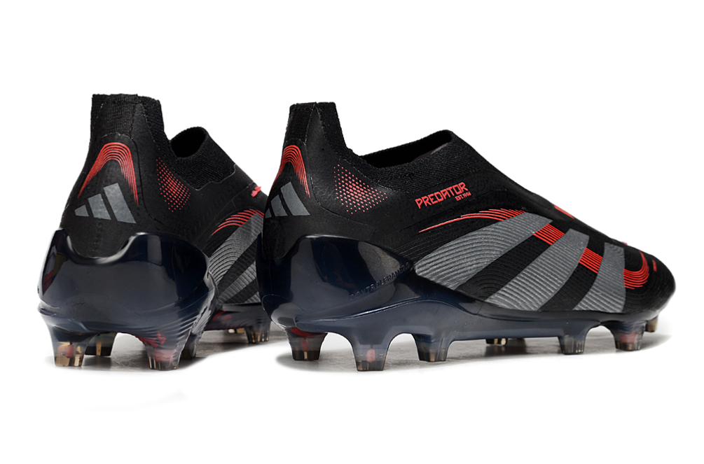 Chuteira Adidas Predator Elite FG Laceless - Preta e Vermelha