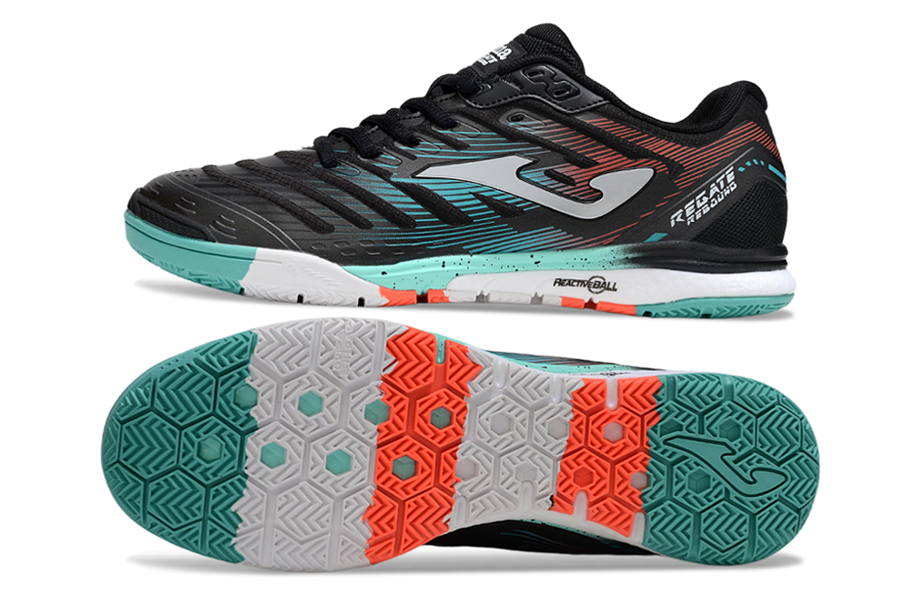Chuteira Futsal Joma Regate Rebound IC Preta, Vermelha