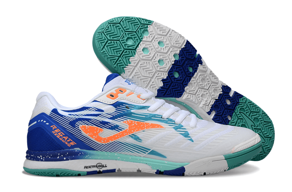 Chuteira Futsal Joma Regate Rebound IC Branca e Azul