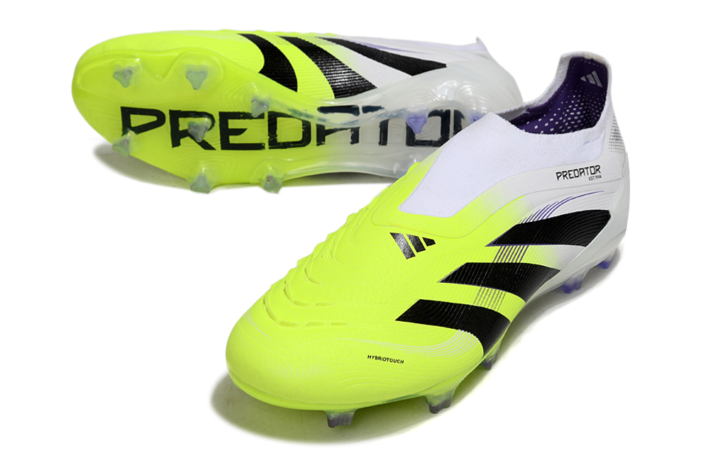 Chuteira Adidas Predator Elite FG - Branca e Amarela