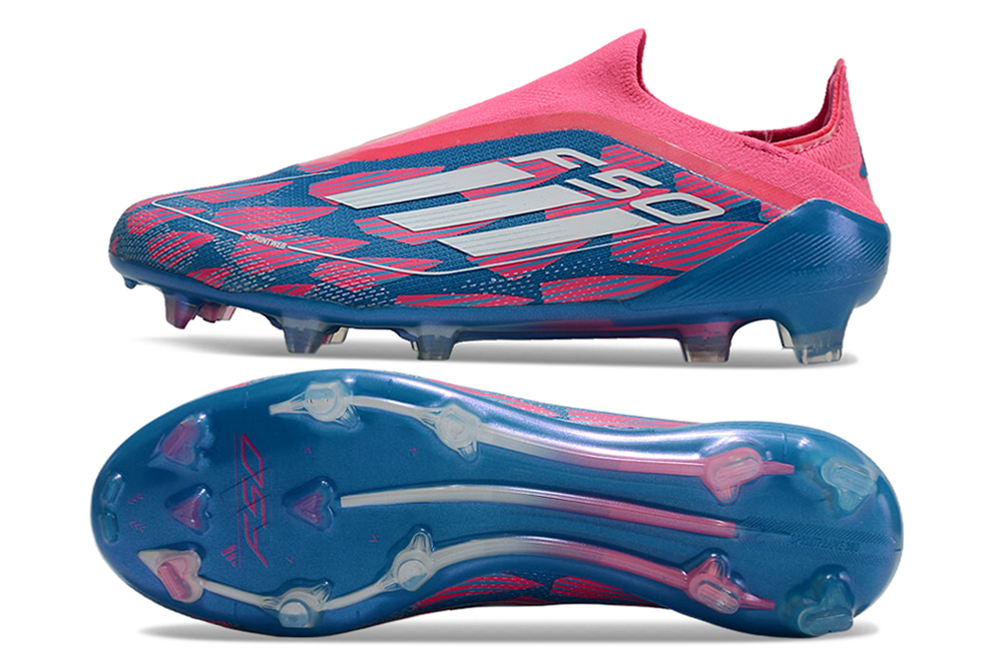 Chuteira Adidas F50 FG Elite Azul e Rosa