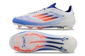 Chuteira Adidas F50.1 FG Branca, Azul e Vermelho
