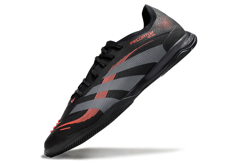 Chuteira Futsal Adidas Predator Elite Fold-Over Tongue IC - Preta, Cinza e Vermelha