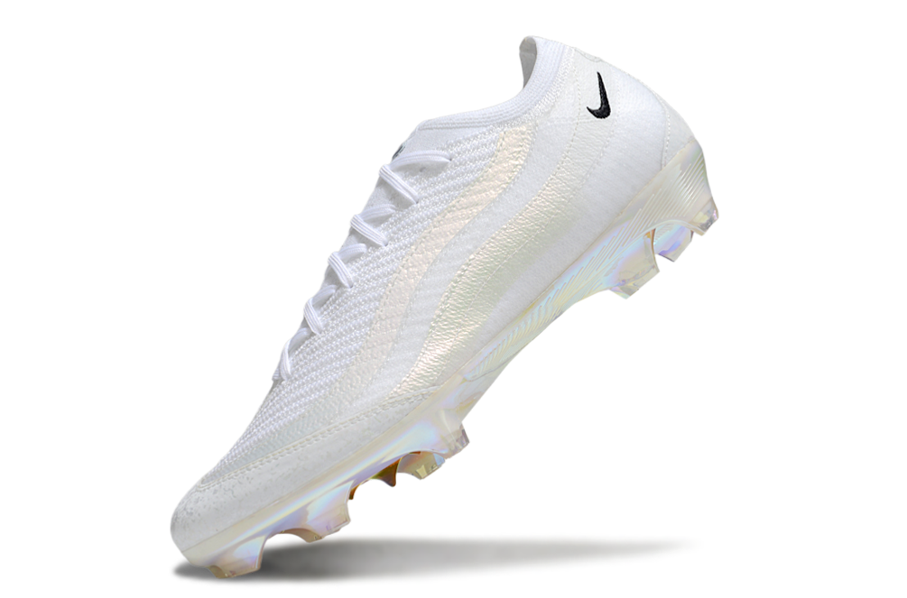 Chuteira Nike Mercurial Air Max 95 Elite FG - Branca e Laranja, design leve e moderno, ideal para campo.