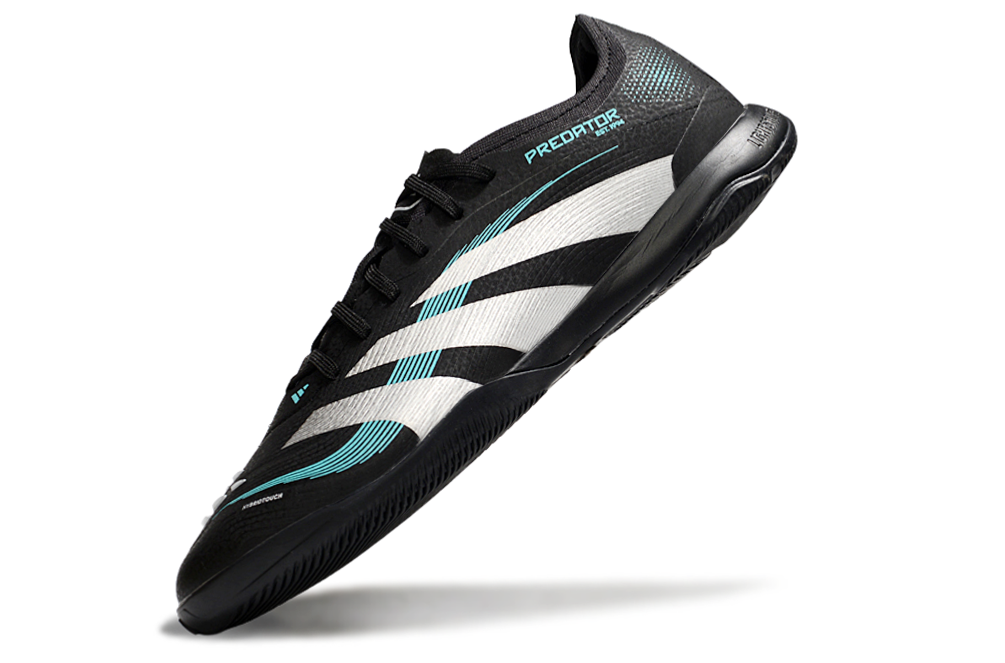 Chuteira Futsal Adidas Predator Elite Fold-Over Tongue IC - Preta, Branca e Azul
