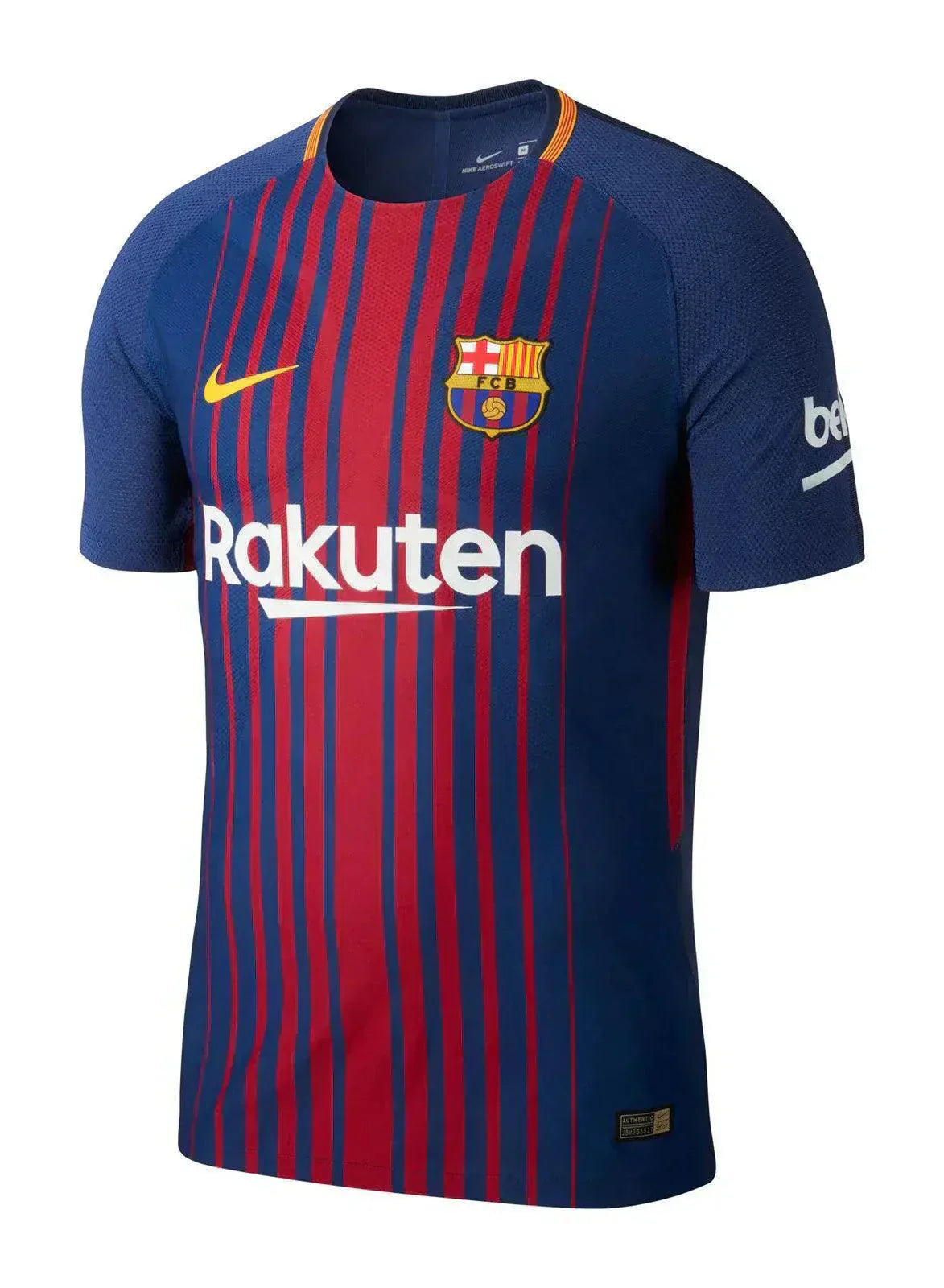 A Barcelona Home Retro 17/18 OLYMPIC STORE destaca-se pela sua qualidade de confeção e atenção aos pormenores.