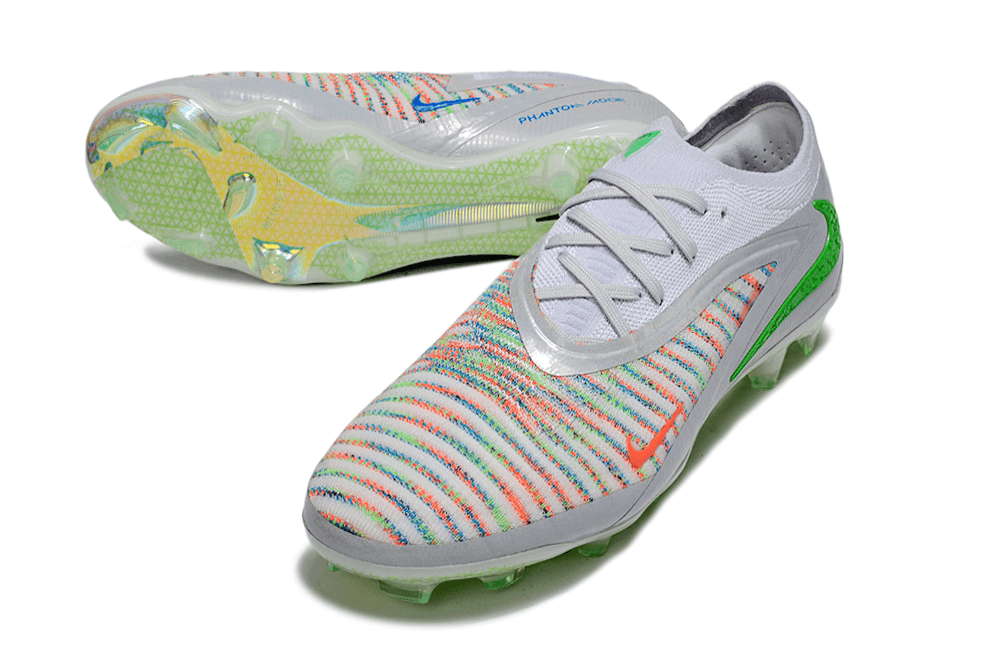 Chuteira Nike Phantom 6 Elite FG Branca e Dourada "EA FC"