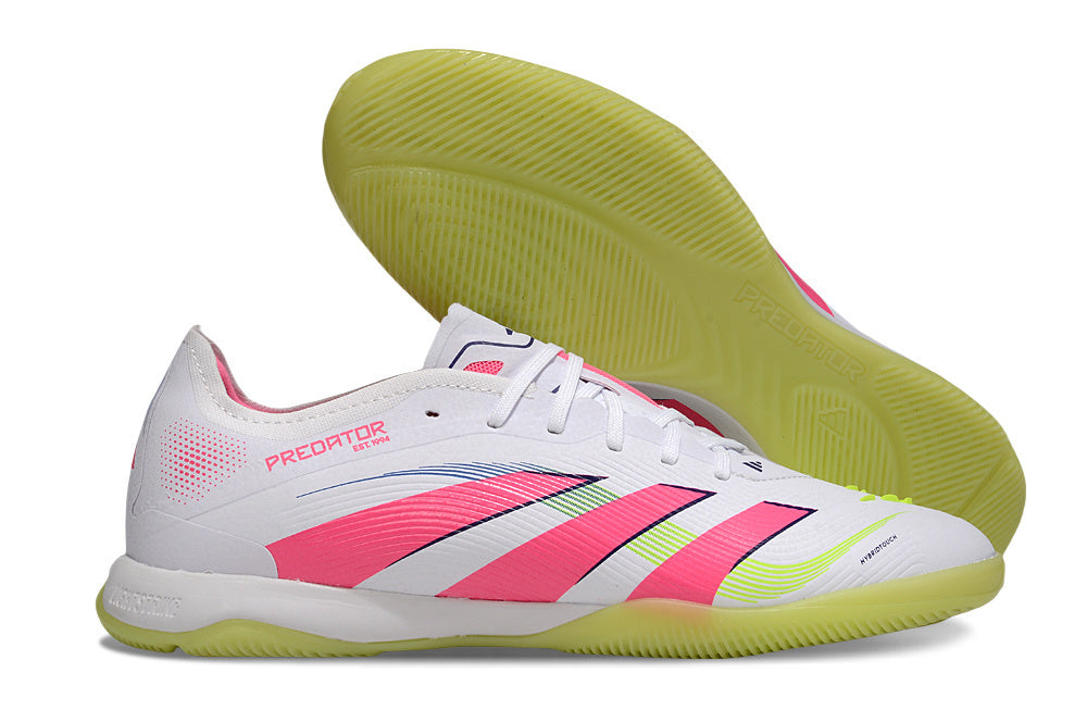 Chuteira Futsal Adidas Predator 24 Elite IC Branca e Rosa