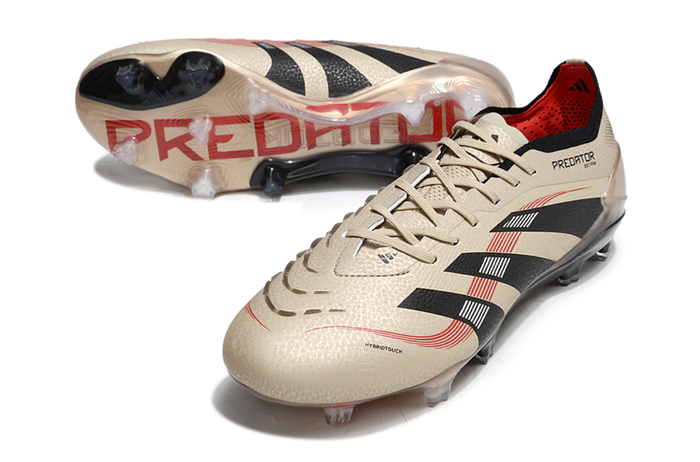 Chuteira Adidas Predator Elite FG - Bege e Preta