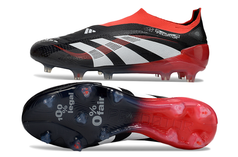Chuteira Adidas Predator Elite FG - Preta e Vermelha