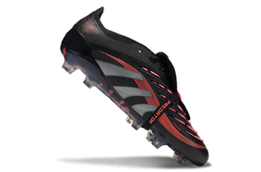 Chuteira Adidas Predator Elite FG Tongue Preta e Vermelha
