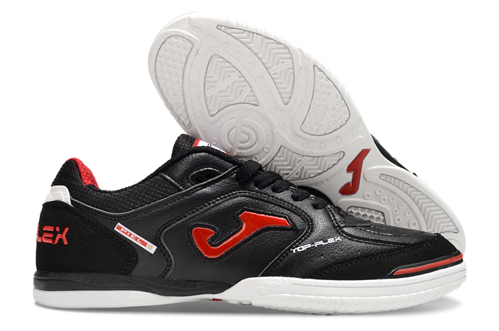 Chuteira Futsal Joma Top Flex Rebound IC Preta e Vermelha