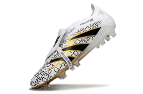 Chuteira Adidas Predator Elite FG Tongue Branca e Dourada