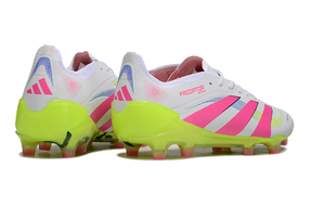 Chuteira Adidas Predator Elite FG - Branca, Rosa e Amarela