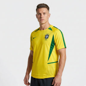 Camisola Brasil Home 2002 Amarela Retro - Nike