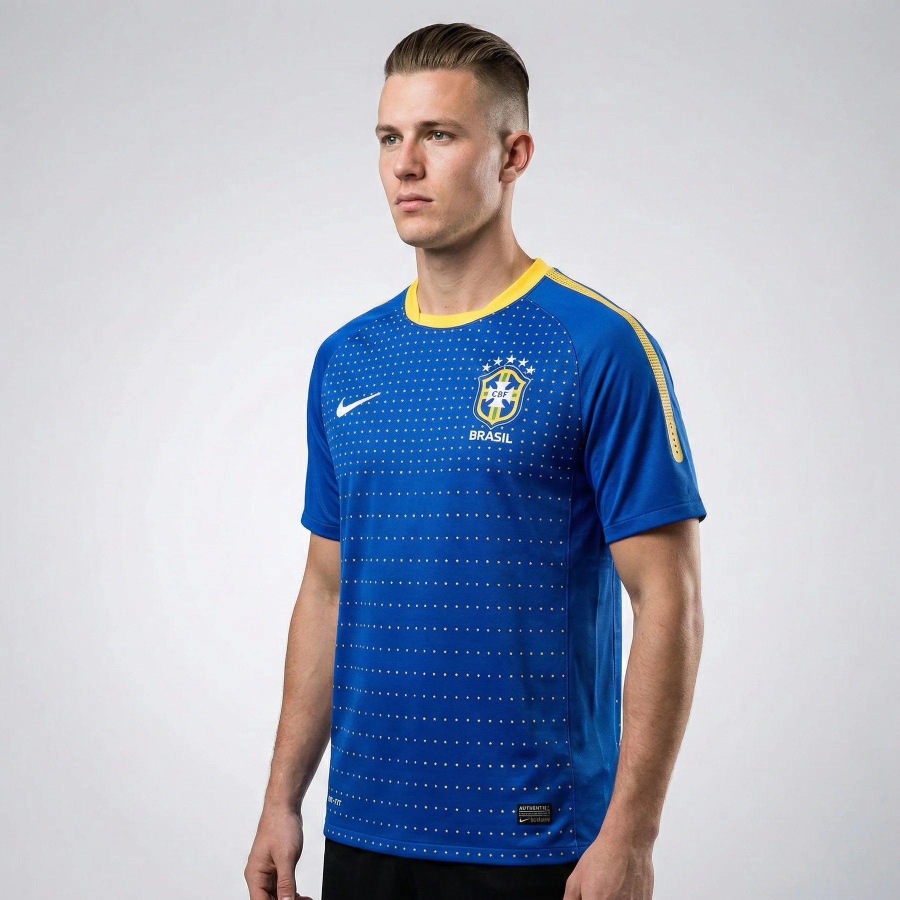 Camisola Brasil Away 2010 Azul Retro - Nike