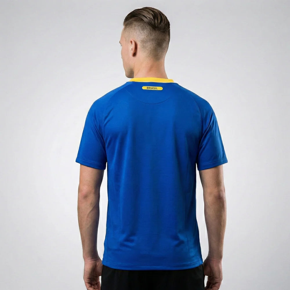 Camisola Brasil Away 2010 Azul Retro - Nike